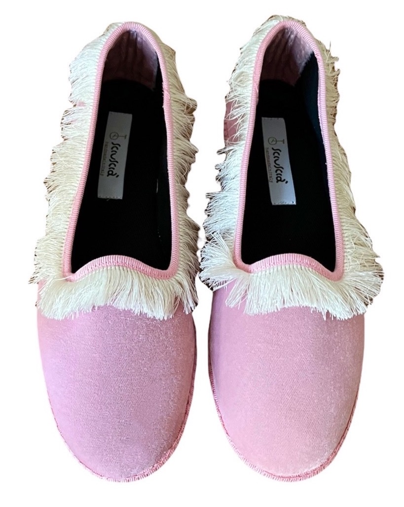 Tragara Light Pink Velvet Fringe