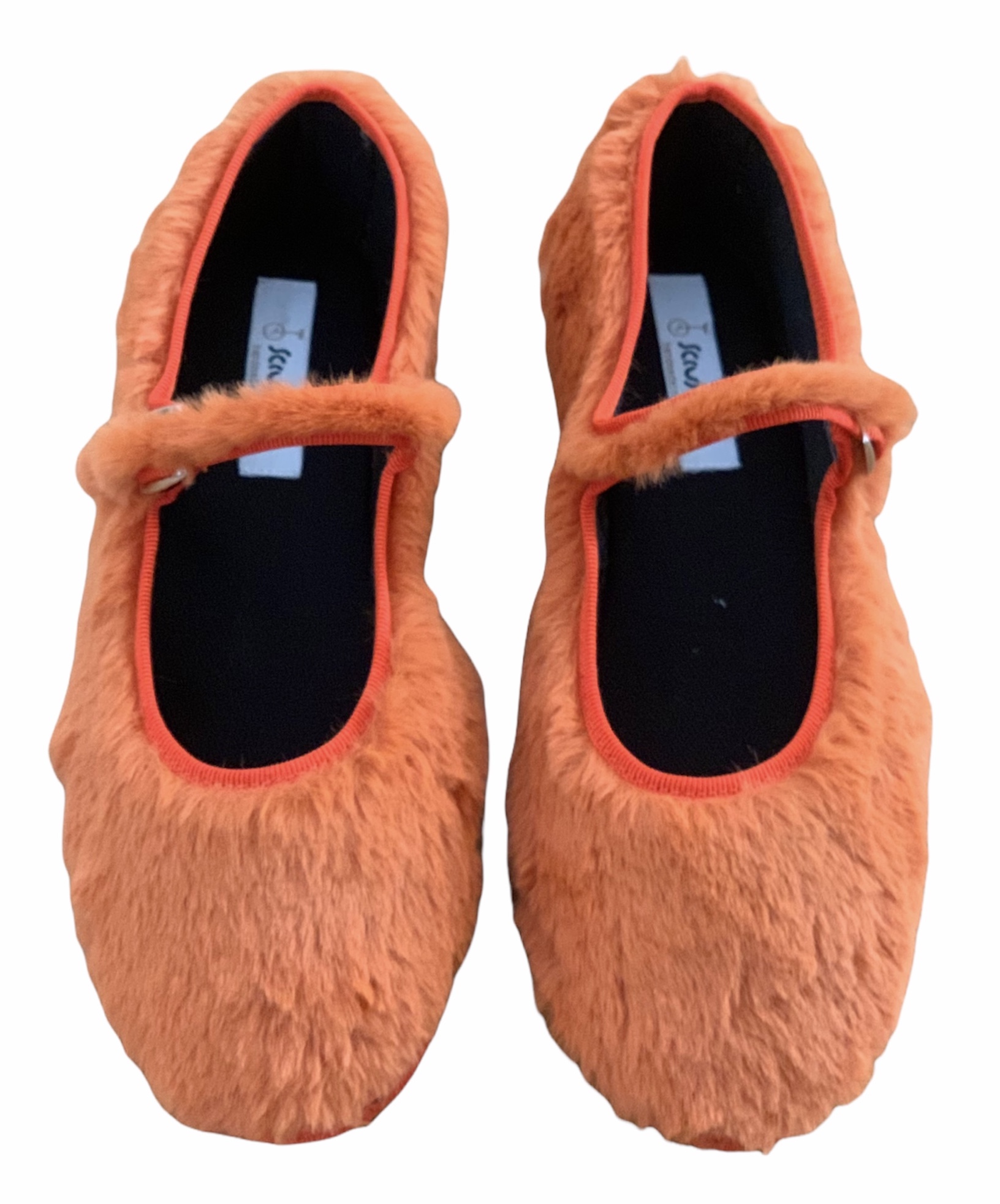 Maryjane Orange Eco Fur