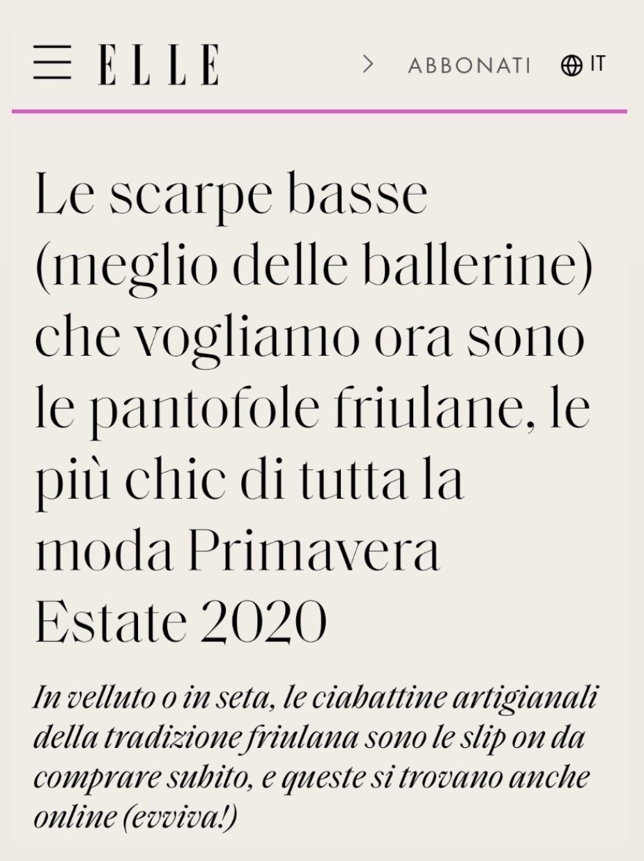 ELLE: Le scarpe basse (meglio delle ballerine) che vogliamo ora sono le pantofole friulane, le più chic di tutta la moda Primavera Estate 2020
