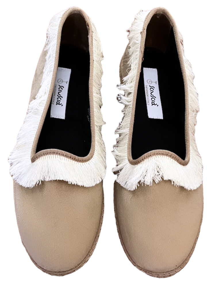 Tragara Camel Velvet Fringe