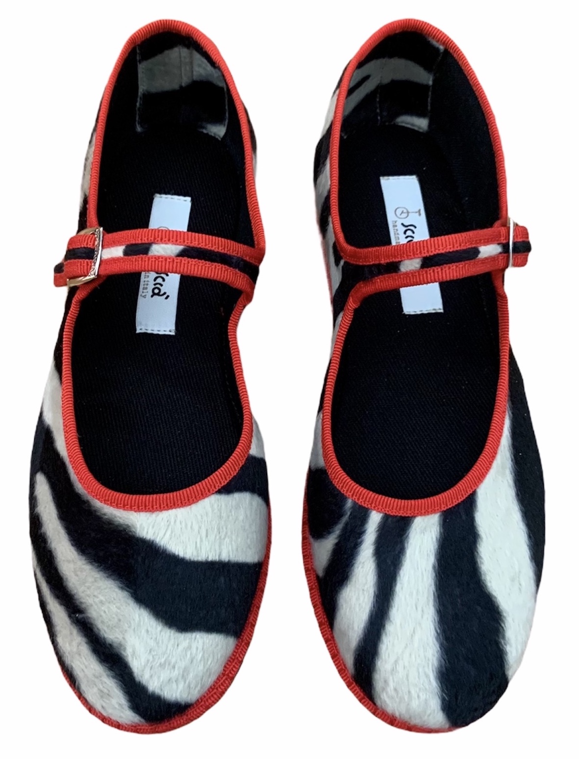 Maryjane Beige Zebra Vibram