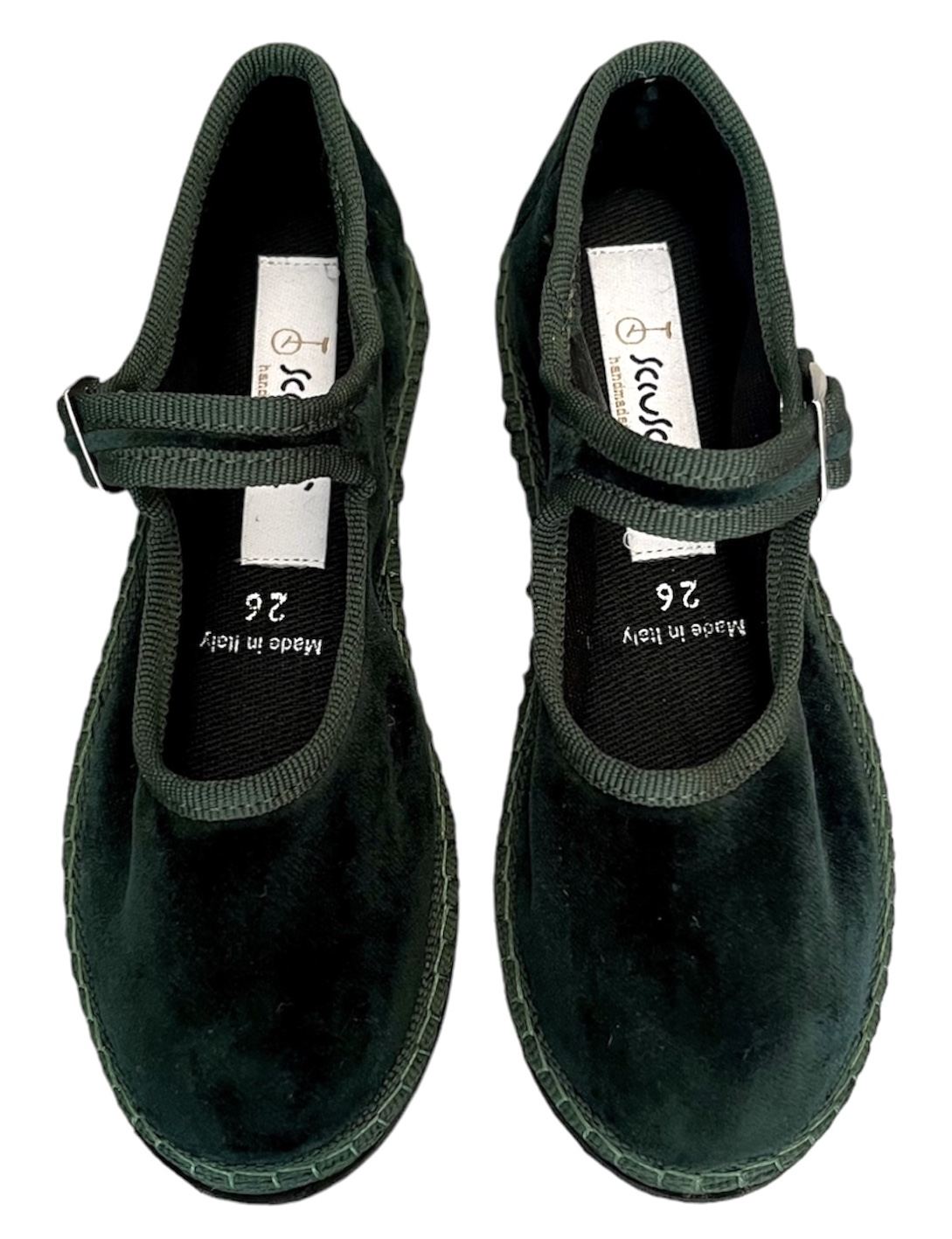 Baby Maryjane Green Velvet