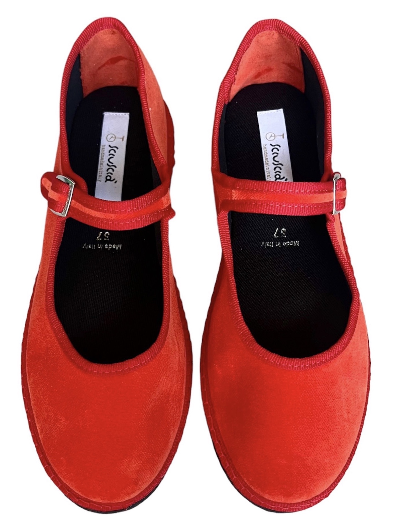 Maryjane Orange Velvet