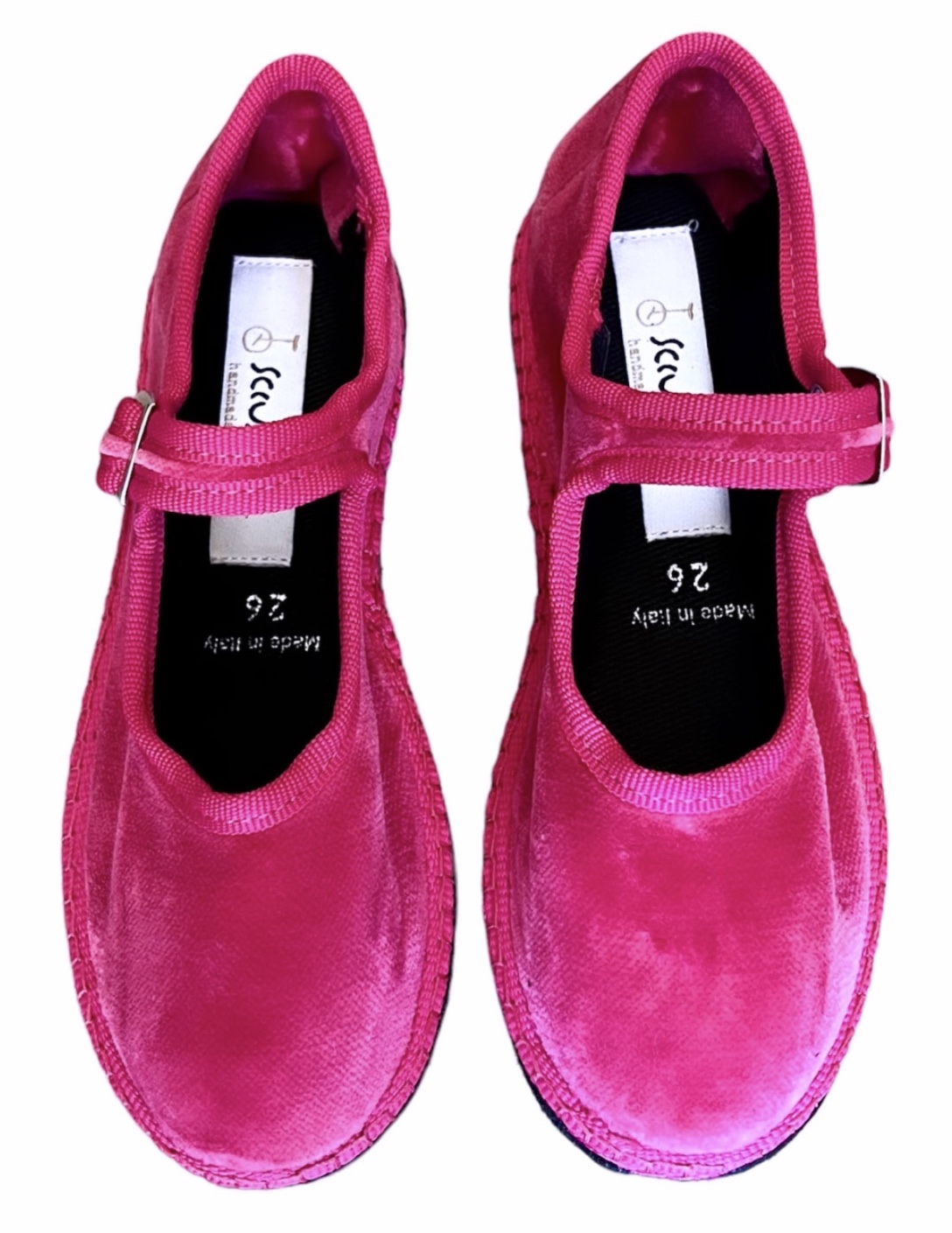 Baby Maryjane Hot Pink Velvet