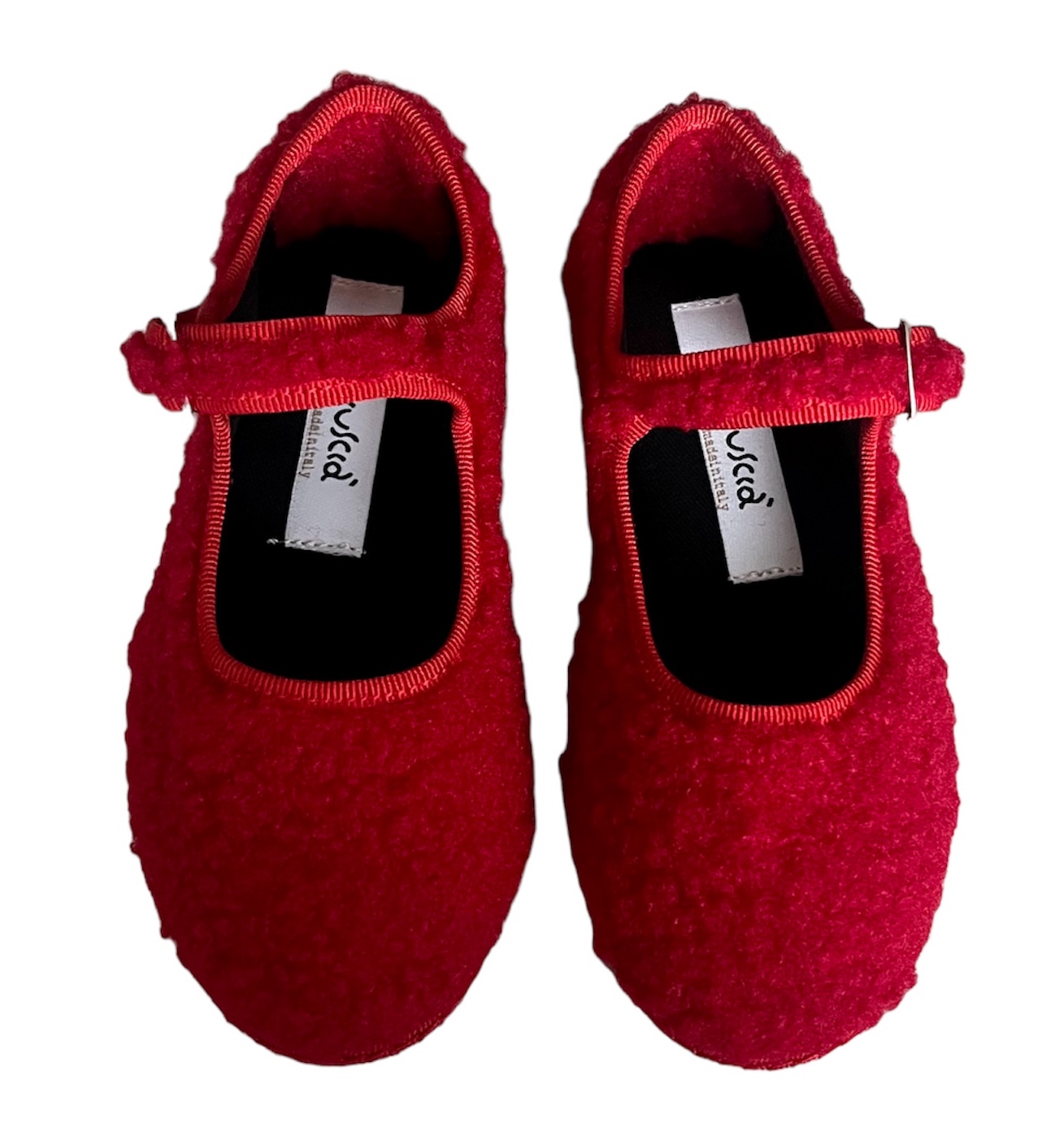 Baby Maryjane Dark Red Sherpa