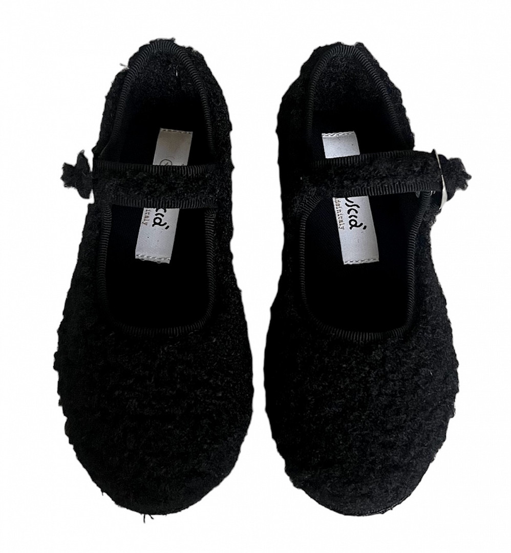 Baby Maryjane Black Sherpa