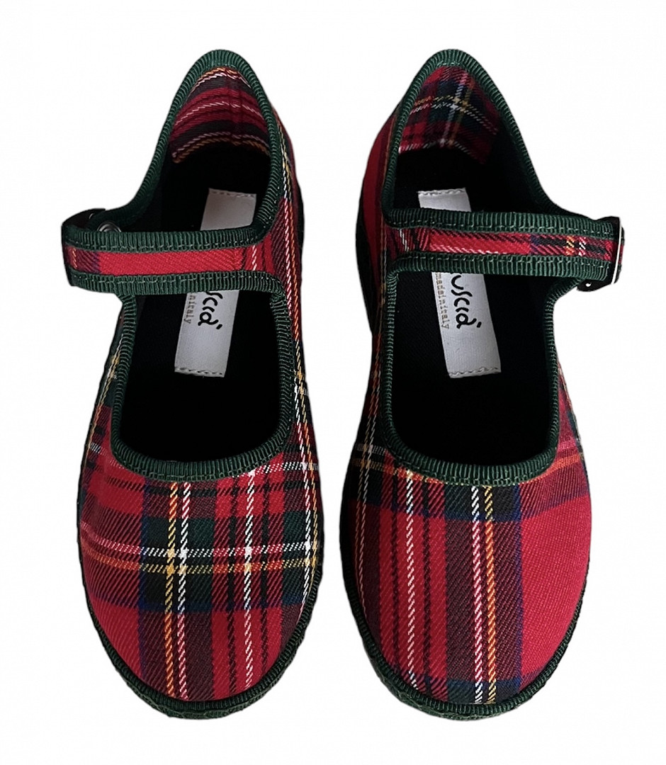 Baby Maryjane Red Tartan