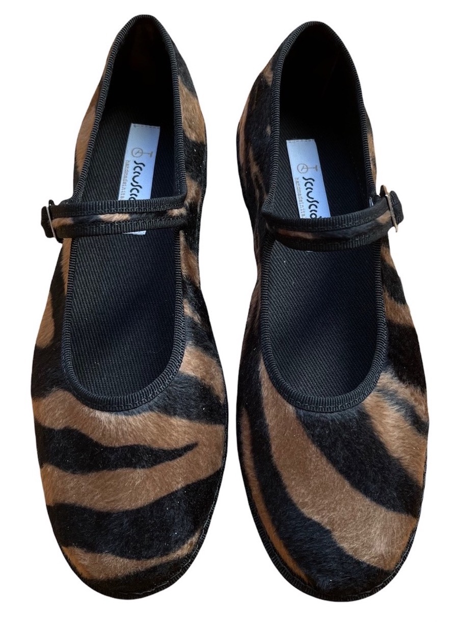 Maryjane Brown Zebra Vibram